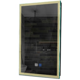 Specchio LED Verticale | Pulsanti touch | Funzione anti-appannamento | Luce bianca calda - Reyze Serie Edge Modello 1